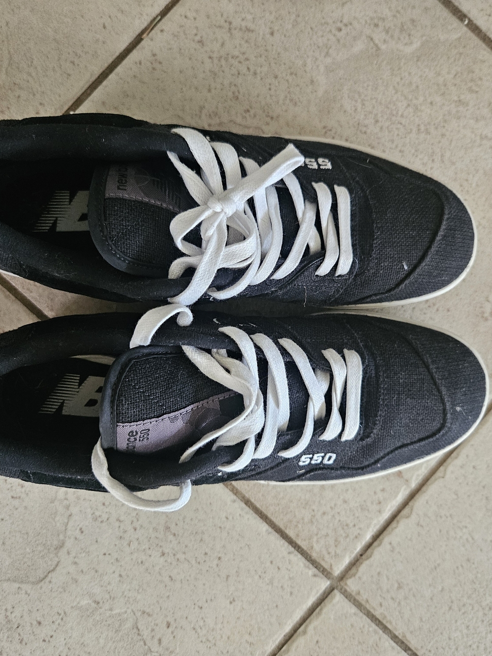 New Balance Black and White 550 Men's Sneakers